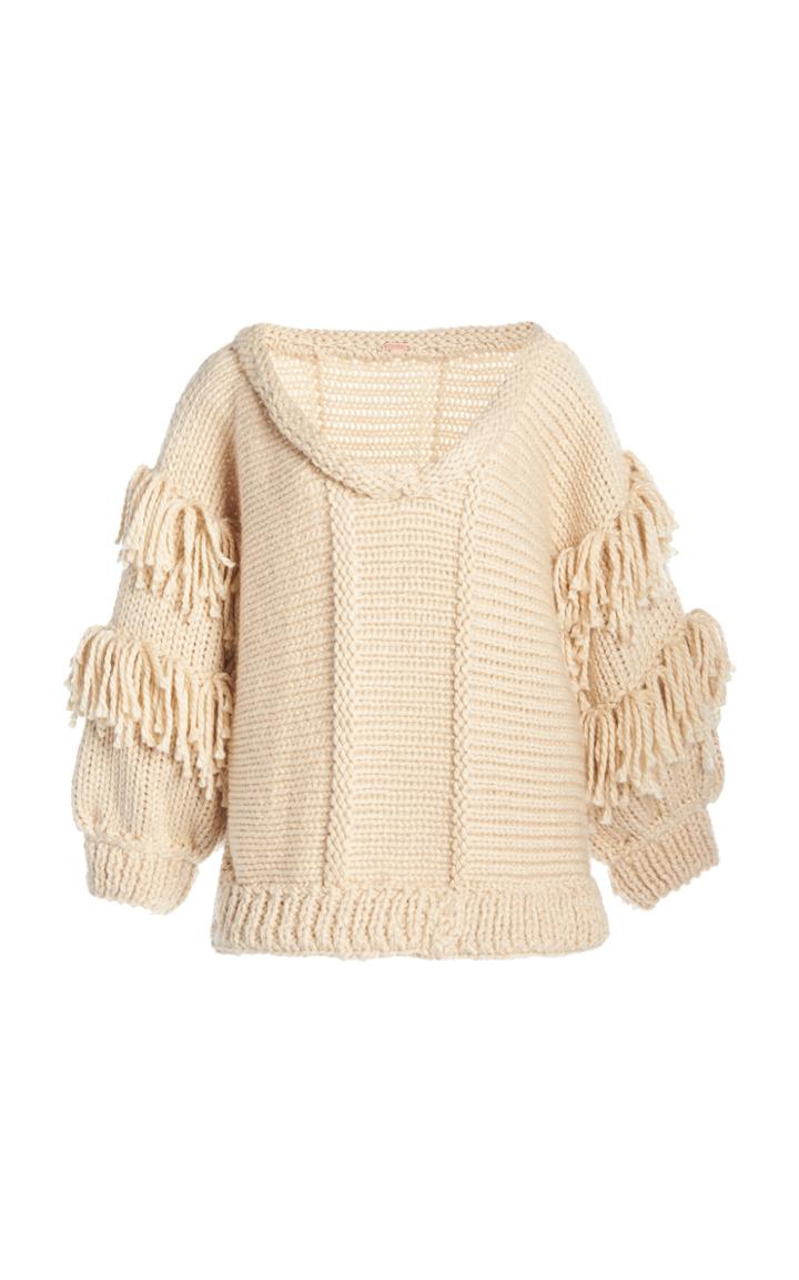Moda Operandi Johanna Ortiz The Message Fringed Sleeve Sweater