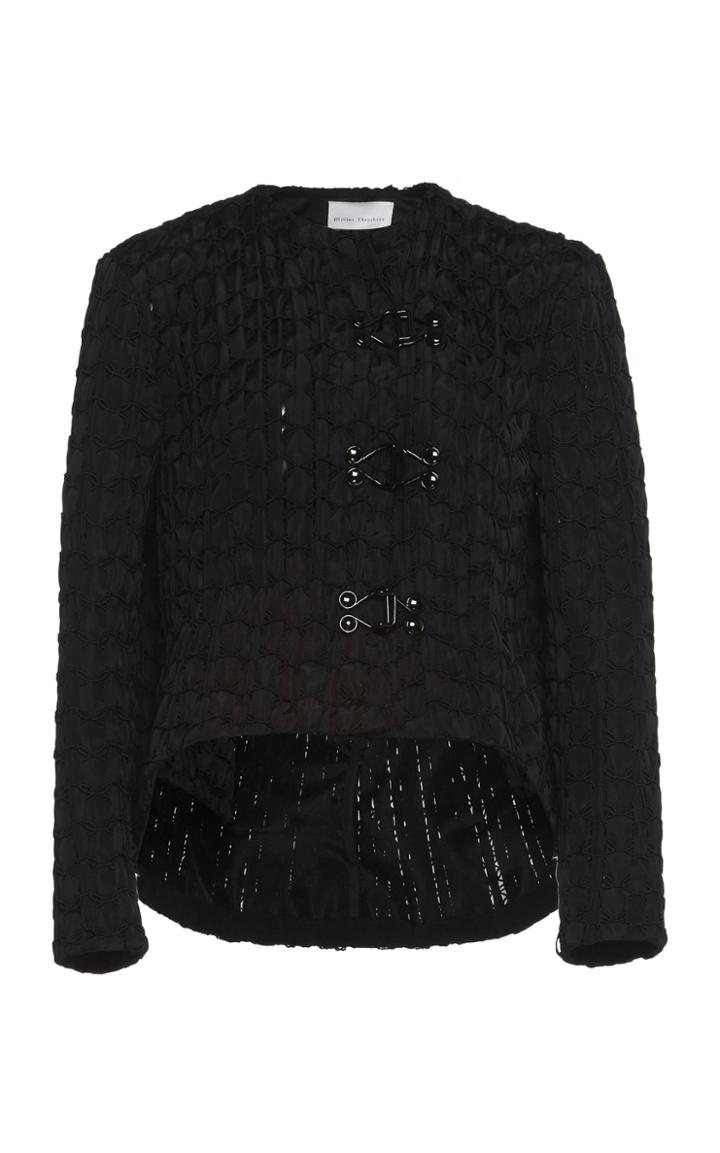 Olivier Theyskens Tresso Asymmetric Silk And Cotton Jacket