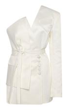 Matriel One Shoulder Tie-detailed Blazer