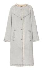 Isabel Marant Kaleia Faux Shearling-trimmed Denim Coat Size: 38