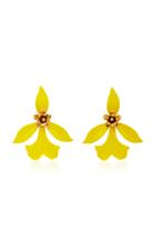 Jennifer Behr M'o Exclusive Vanda Canary Gold-plated Brass Earrings