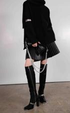 Moda Operandi Peter Do Pleated Faux Leather Mini Skirt