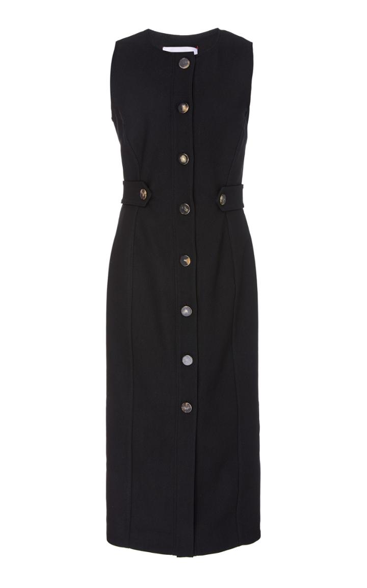 Carolina Herrera Sleeveless Twill Sheath Dress