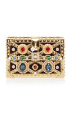 Dolce & Gabbana Embellished Wood Box Clutch
