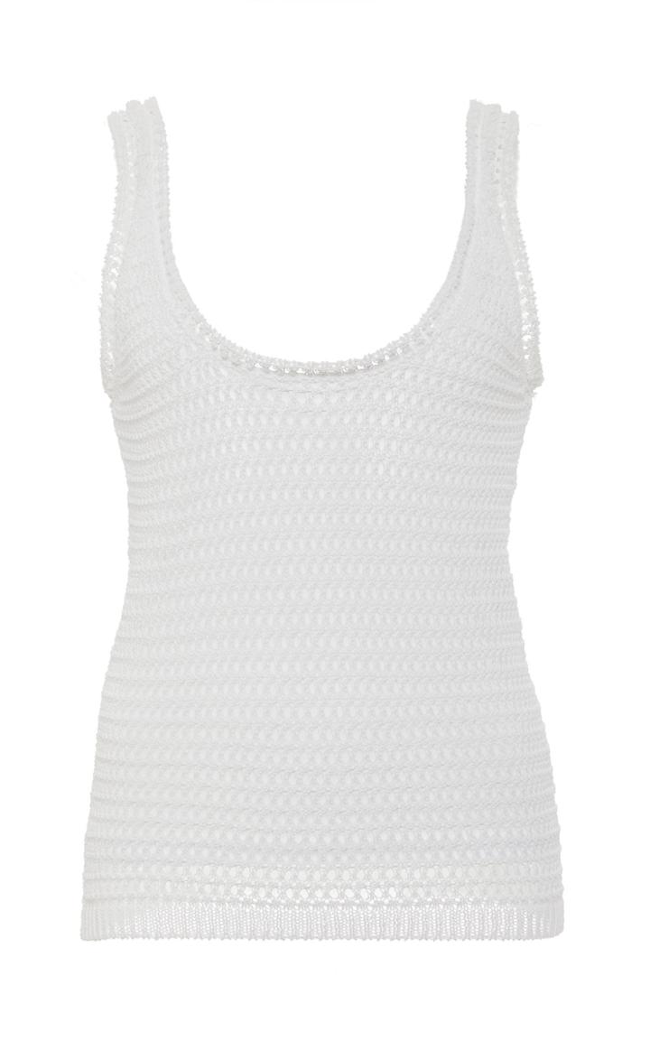 Moda Operandi Vince Crochet Cotton-blend Tank Size: M