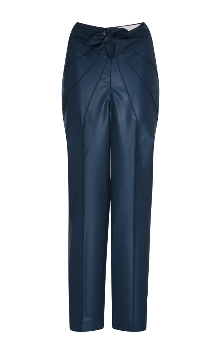 Marco De Vincenzo Chintzed Wool Bow Trousers