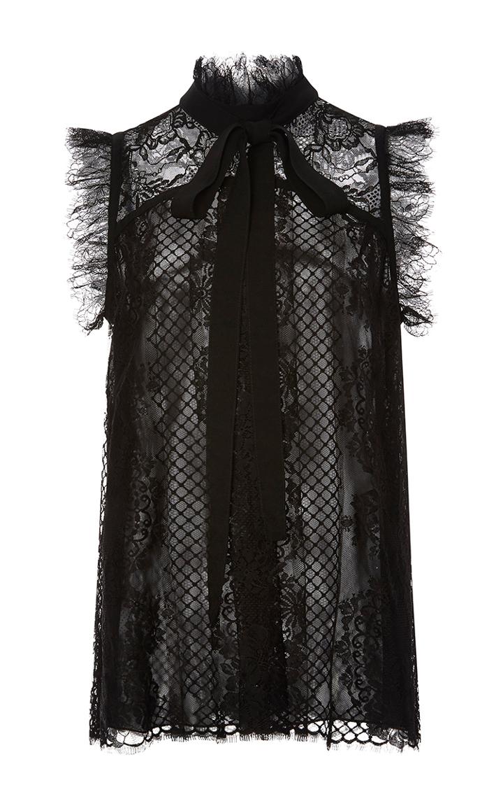 Elie Saab Lace Sleeveless Top
