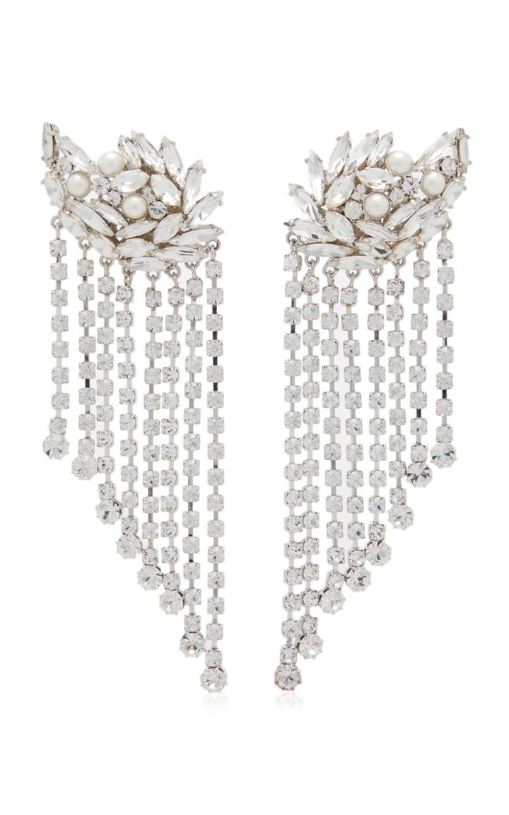 Moda Operandi Alessandra Rich Crystal Cascade Statement Earrings