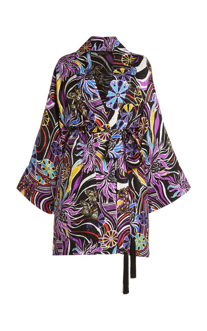 Moda Operandi Dundas Belted Tassel-detailed Printed Jacquard Jacket