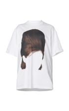 Pushbutton Printed Hair Cotton T-shirt