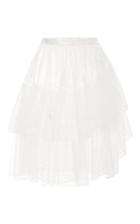 Rodarte Off-white Lace And Honeycomb Tiered Wrap Skirt