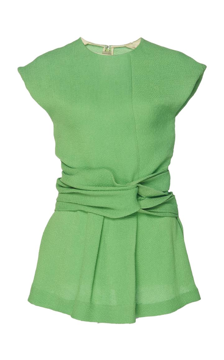 Cyclas Wrap-tie Cotton-blend Top