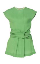 Cyclas Wrap-tie Cotton-blend Top