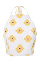 Caroline Constas Gretta Cropped Halter Top