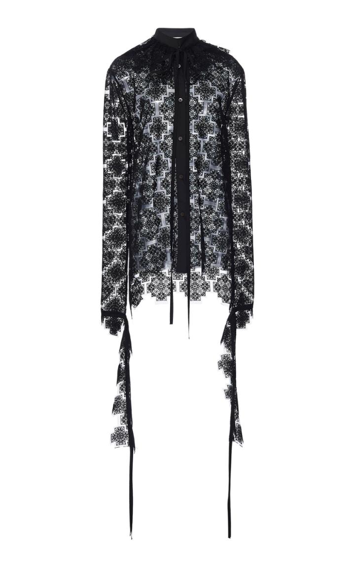 Moda Operandi Loewe Lace Appliqu Blouse Size: 34