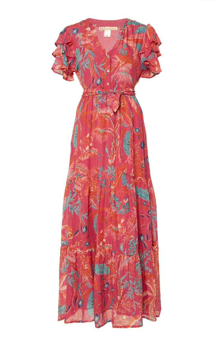 Banjanan Jaya Printed Silk Maxi Dress