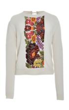 Barrie Floral Intarsia Cashmere Sweater