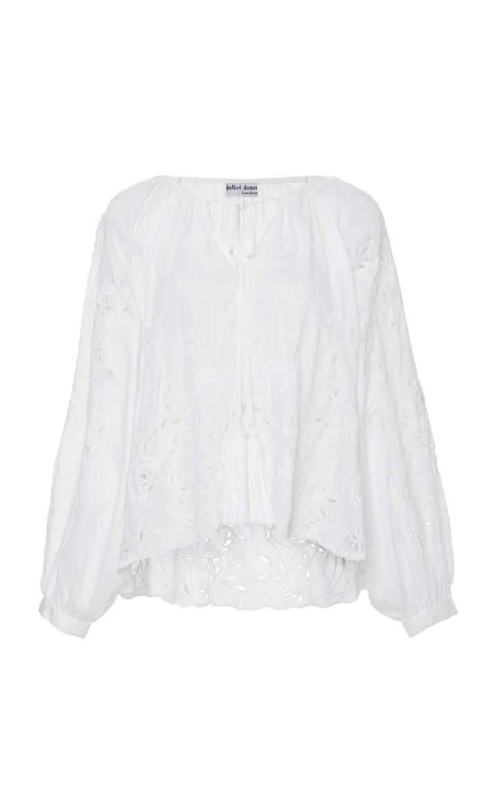 Juliet Dunn Broderie Anglaise Cotton Top