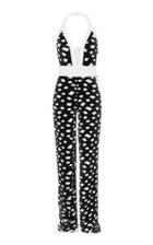 Moda Operandi Balmain Jacquard-knit Halter-neck Jumpsuit