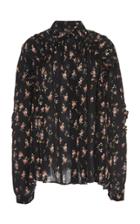 Preen Line Winni Ruffled Floral-print Crepe De Chine Top
