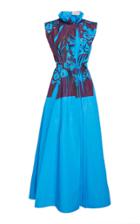 Roksanda Shia Sleeveless Cotton-blend Printed Dress