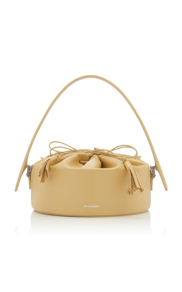 Jil Sander Drawstring Drum Medium Leather Bag