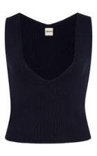 Khaite Ribbed-knit Merino Wool Top