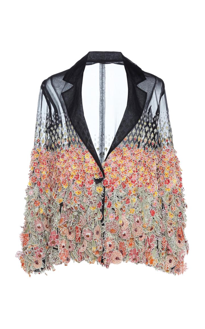 Rahul Mishra 3d Marigold Floral-appliqud Silk Jacket