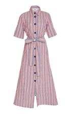 Evi Grintela Valerie Striped Cotton Midi Shirt Dress