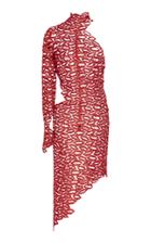 Moda Operandi Christian Siriano Asymmetric Cutout Guipure Lace Dress Size: 0