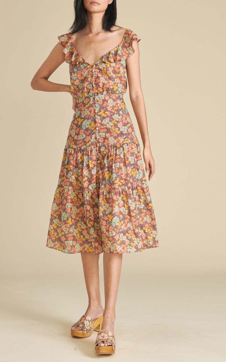 Moda Operandi Veronica Beard Malgosia Floral Cotton Dress