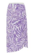 Michael Kors Collection Palm Embellished Handkerchief Skirt