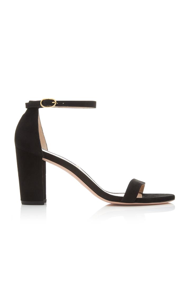Stuart Weitzman Nearly Nude Suede Sandals