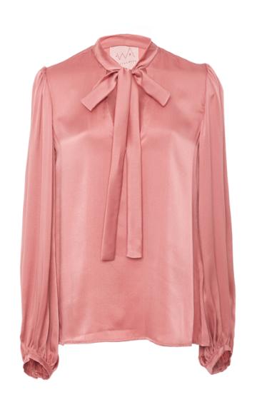 Awaveawake Silk Neck Tie Blouse