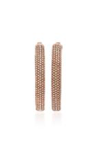 Nickho Rey Tire 14k Rose Gold Crystal Hoop Earrings