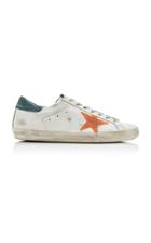 Golden Goose Superstar Distressed Suede-paneled Leather Sneakers