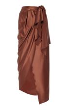 Johanna Ortiz Magical Feeling Knotted Silk-blend Midi Skirt