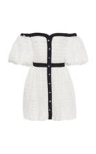 Moda Operandi Philosophy Di Lorenzo Serafini Ruffled Lace Off-the-shoulder Mini Dres