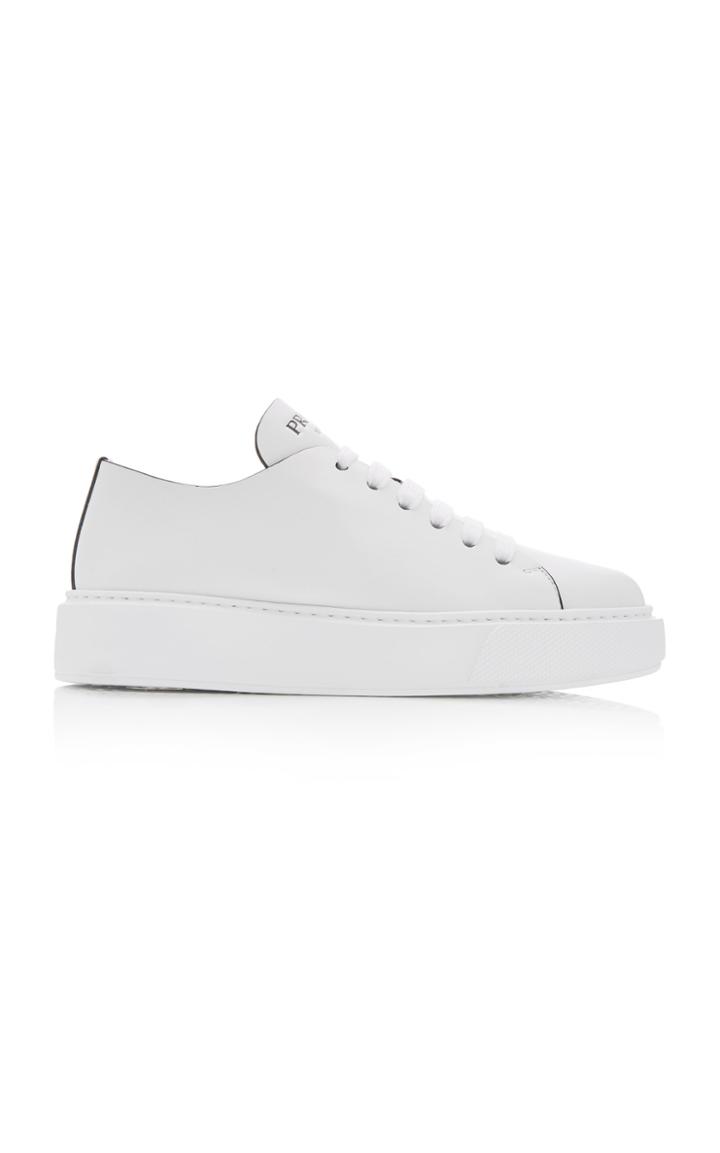 Prada Minimal Leather Trainers Size: 35