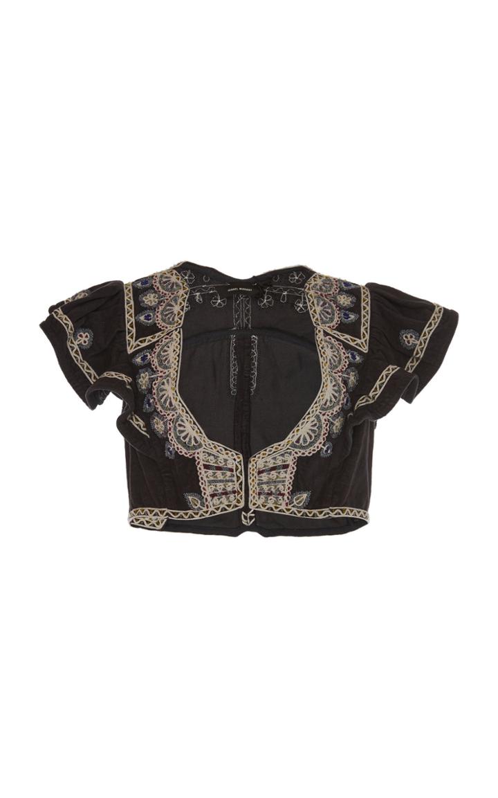 Isabel Marant Abis Cropped Cotton Jacket
