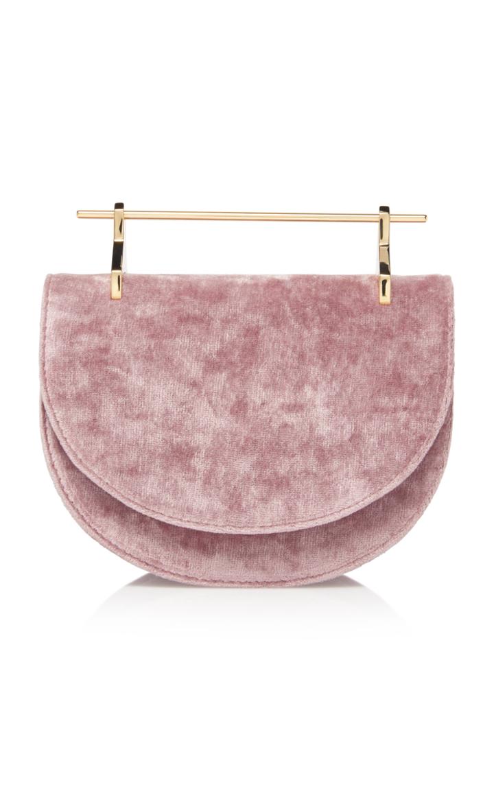 M2malletier Velvet Mini Halfmoon Bag