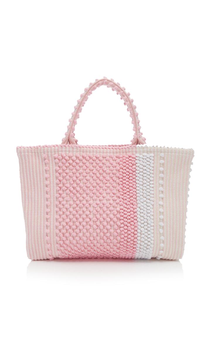 Antonello Telti Two-tone Woven Cotton Tote