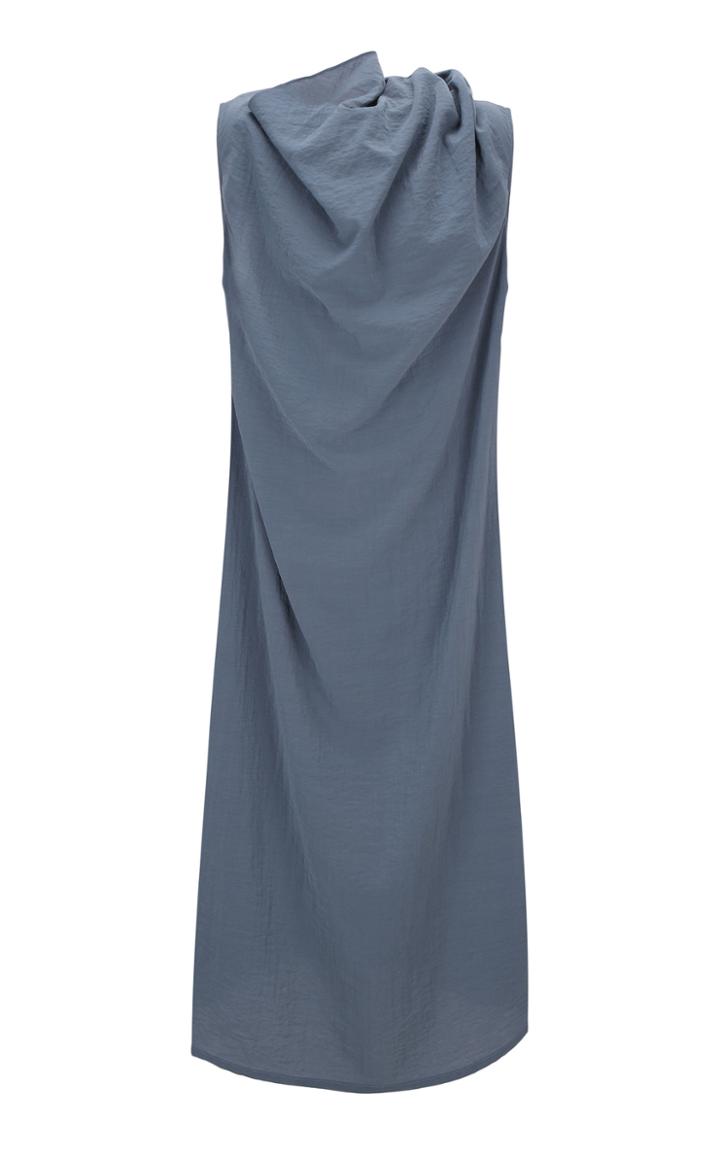 Moda Operandi Le17 Septembre Crinkled Voile Tie-neck Midi Dress