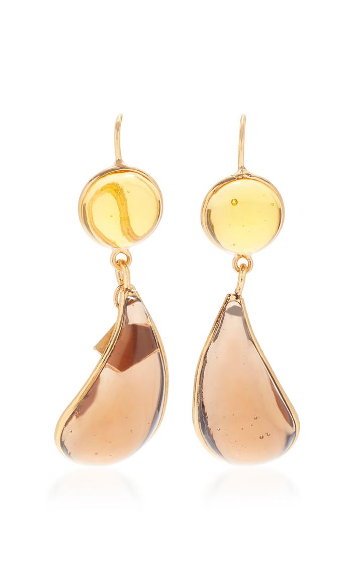 Moda Operandi Loulou De La Falaise 24k Gold-plated And Glass Earrings