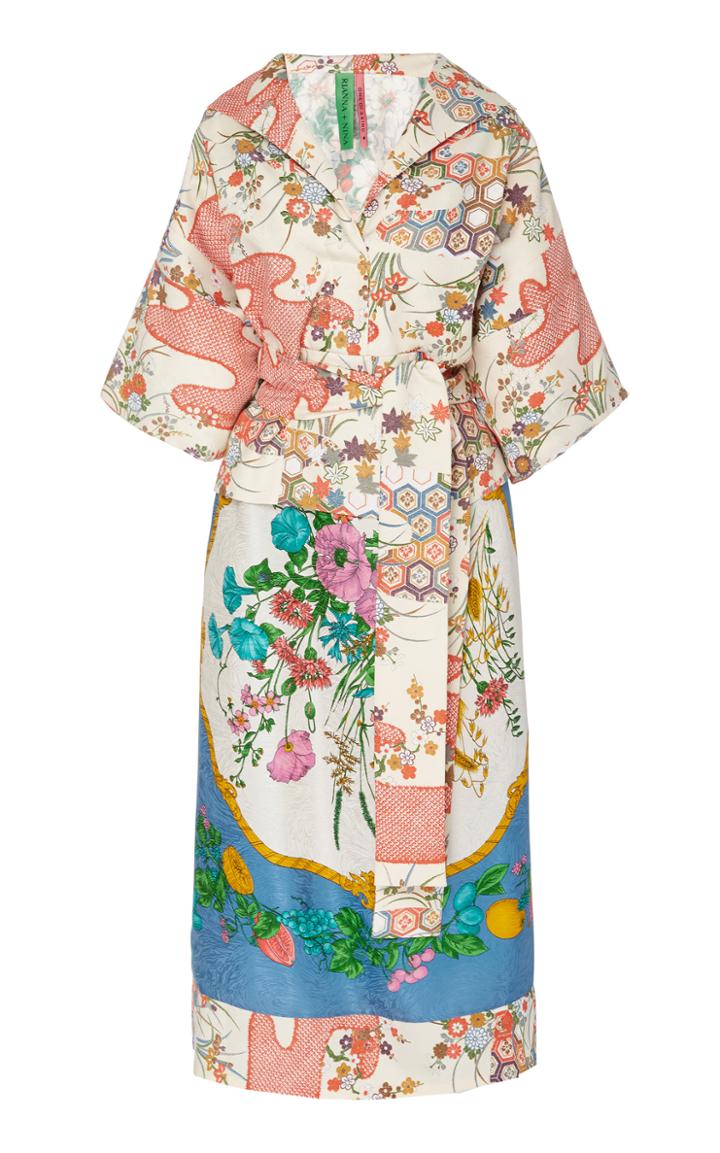 Rianna + Nina Exclusive One Of A Kind Printed Silk Dress