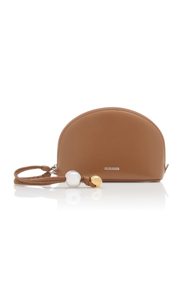 Jil Sander J-vision Small Leather Shell Clutch