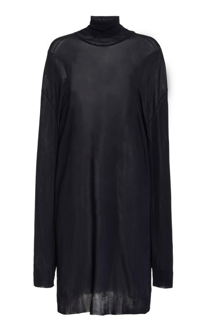 Moda Operandi The Row Beatrix Elongated Sheer Ultrafine Mockneck Top