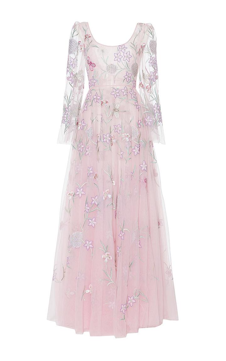 Luisa Beccaria Tulle Embroidered Gown