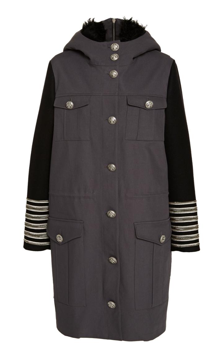 Michael Kors Collection Embroidered Military Anorak