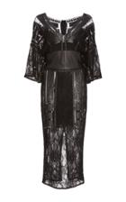 Sally Lapointe Corseted V-neck Dress